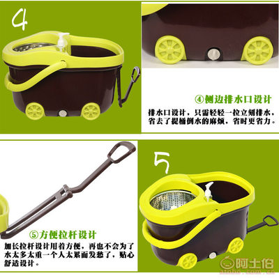 廣州美耐2014新上市跑車款旋轉鋼籃好神拖把 工廠現貨批發，引領清潔新潮流